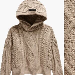 Fear of God Essentials Cable Knit Hoodie Sweater